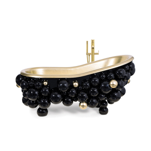 Factory Custom Gold Spherical Freestanding Bathtub, High-End Single-Person Luxury Bathtub for Villas And Large Bathrooms