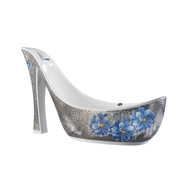 High-heeled Shoe Shape Bath Tubs Design Fiberglass Surface with Painting