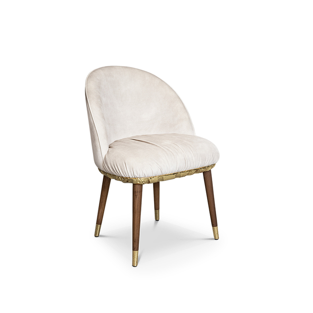 Italian Light Luxury Designer solid wood dining chairs