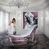 High-heeled Shoe Shape Bath Tubs Design Fiberglass Surface with Painting