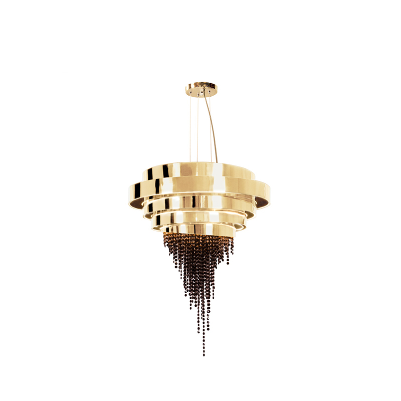 Luxury Gold Luxury led chandelier Lamp Arab classic crystal chandelier