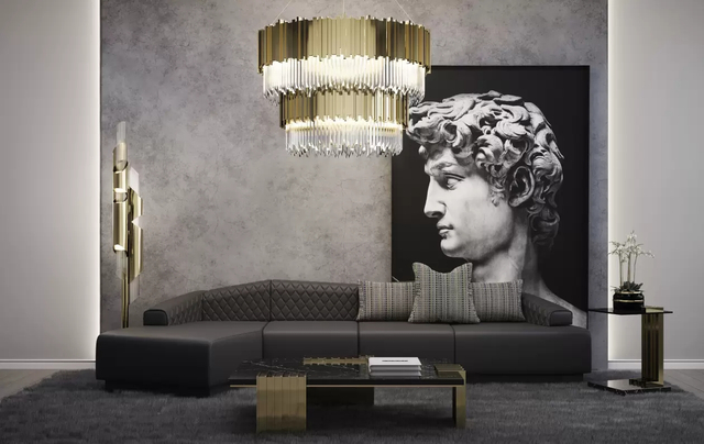 Glamorous Double-Layer Gold And Crystal Chandelier with Modern Vertical Design, Perfect for Elevating Elegance in Dining Rooms And Living Spaces