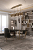 Sleek Gold And Glass Linear Pendant Light with Modern Geometric Design, Perfect for Adding A Touch of Elegance To Dining Rooms And Contemporary Interiors