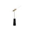 Sleek Black Marble And Gold Table Lamp with Modern Tubular Design, Perfect for Adding A Touch of Elegance To Desks And Living Spaces