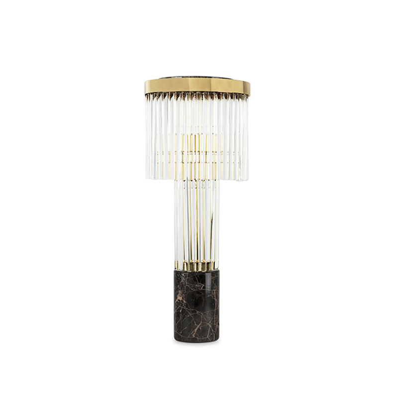 Luxurious Gold And Crystal Table Lamp with Elegant Layered Design, Perfect for Adding A Touch of Glamour To Any Space