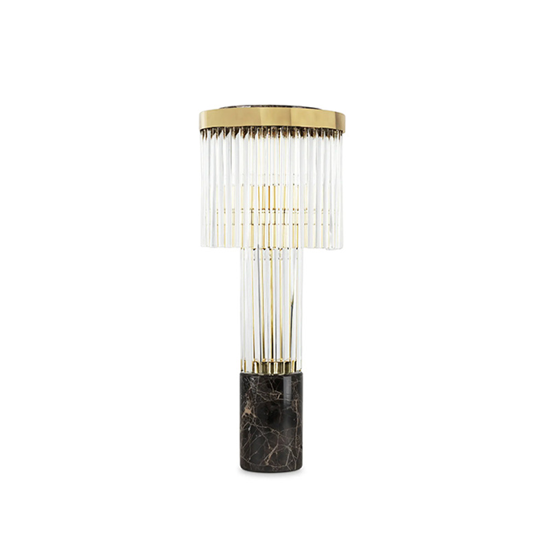 Luxurious Gold And Crystal Table Lamp with Elegant Layered Design, Perfect for Adding A Touch of Glamour To Any Space