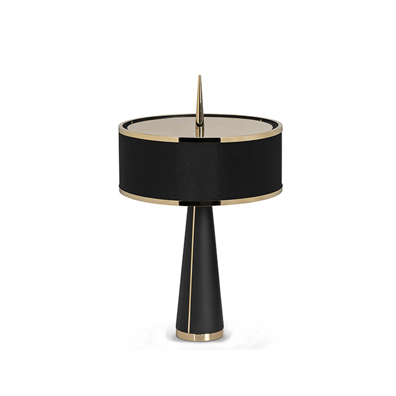 Sleek Black And Gold Table Lamp with Modern Cone Design, Ideal for Adding A Touch of Sophistication To Desks And Living Spaces