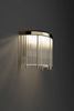 Contemporary Wall Sconce with Vertical Crystal Rods And Polished Gold Finish - Elegant Lighting Fixture for Modern Home Decor