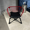 Light Luxury Metal Leg Dining Chair with Back and Armrest – American Cafe Restaurant Chair for Dining, Bar, or Lounge – Modern Bar Chair, Stylish and Comfortable Seating, Durable Metal Frame – Perfect