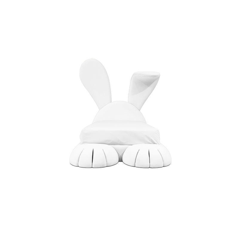 Dreamy Rabbit Bed for Princess Bedrooms – High-Elastic Sponge And Solid Wood Frame Silent Anti-Mite Flat Bed for Girls