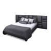 Hot-Selling Genuine Leather Upholstered King Bed, Luxury Soft-Padded Wooden Double Bed for Villa And Apartment Master Bedrooms