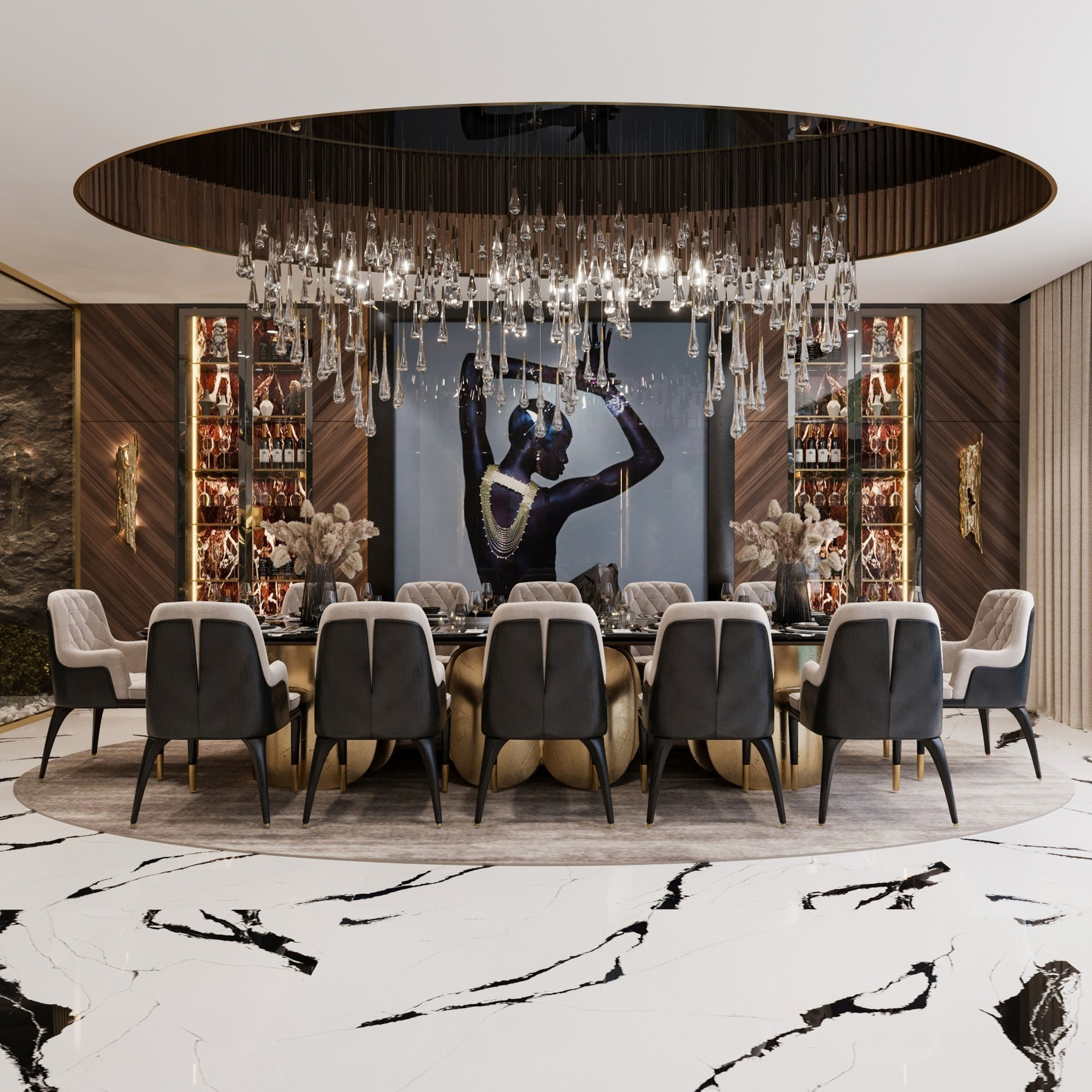 Factory Direct Luxury Villa Dining Chair with Comfortable Cushion, Elegant Dining And Vanity Chair for Home And Bedroom