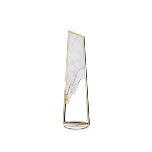 Sleek Modern Floor Lamp with Marble Base And Gold Frame for Contemporary Home Decor
