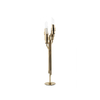Contemporary Three-Arm Floor Lamp with Gold Accents And Clear Glass Tubes for Stylish Home Lighting