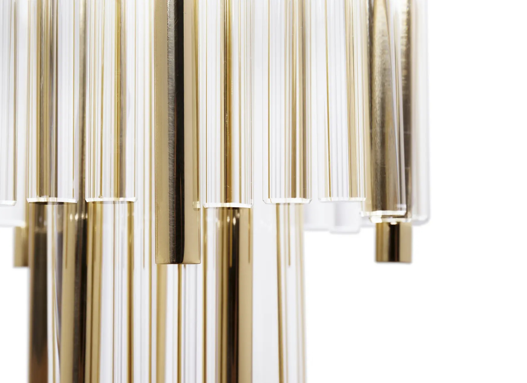 Elegant Crystal Pendant Light with Gold-Plated Brass for A Striking Beacon of Illumination