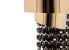 Architectural-Inspired Pendant Lamp with Black Crystals And Gold-Plated Brass for Modern Luxury