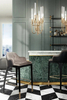 Elegant Pendant Lamp in Gold-Plated Brass And Crystal Glass for Versatile Modern Interiors