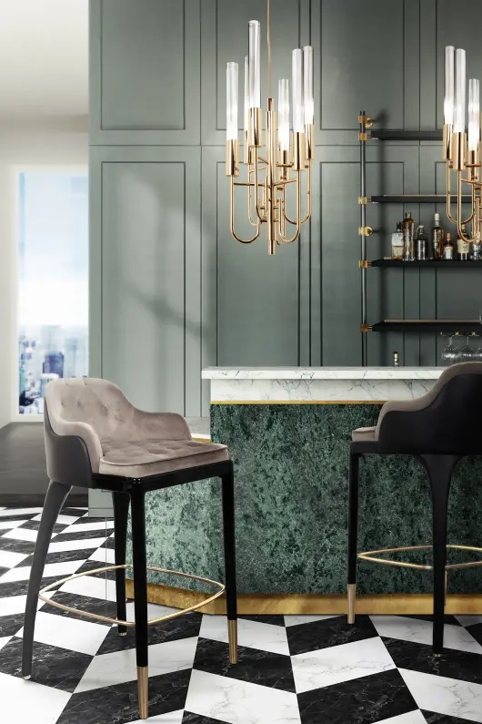 Elegant Pendant Lamp in Gold-Plated Brass And Crystal Glass for Versatile Modern Interiors