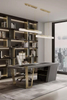 Sleek Gold And Marble Pendant Light with Minimalist Design, Perfect for Enhancing Modern Dining Areas And Contemporary Spaces