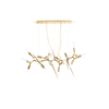 Innovative Gold Starburst Pendant Light with Modern Design, Perfect for Adding A Bold Statement To Contemporary Dining Rooms And Living Spaces