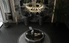 Artistic Gold And Clear Glass Pendant Light with Innovative Dual-Ring Design, Perfect for Enhancing Modern Interiors And Creating A Stunning Focal Point
