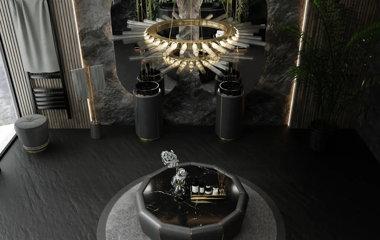 Artistic Gold And Clear Glass Pendant Light with Innovative Dual-Ring Design, Perfect for Enhancing Modern Interiors And Creating A Stunning Focal Point