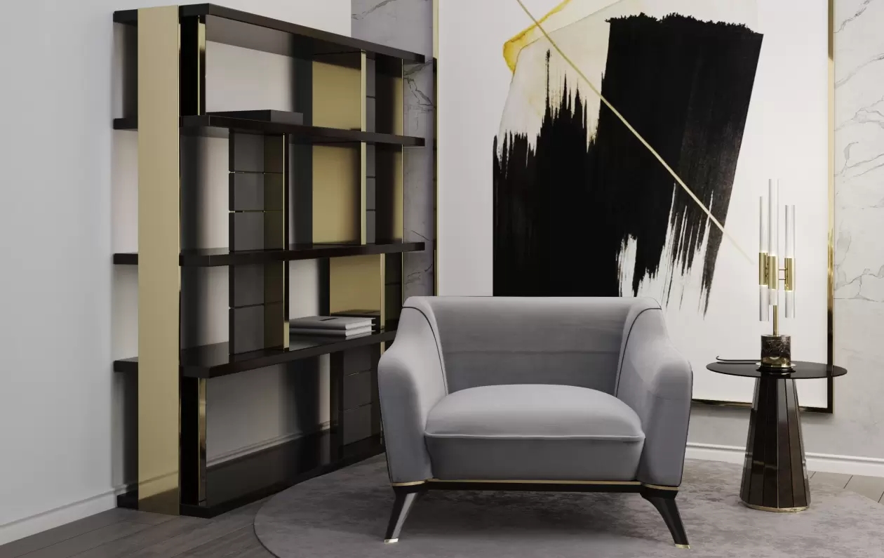 Elegant Gold And Black Marble Table Lamp with Modern Triple-Tube Design, Perfect for Adding A Touch of Luxury To Any Space