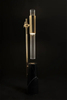 Sleek Black Marble And Gold Table Lamp with Modern Tubular Design, Perfect for Adding A Touch of Elegance To Desks And Living Spaces