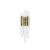Luxury Triple Glass Cylinder Brass Wall Sconce – Modern Vertical Design Wall Light for Living Rooms And Hallways