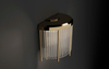 Contemporary Wall Sconce with Vertical Crystal Rods And Polished Gold Finish - Elegant Lighting Fixture for Modern Home Decor