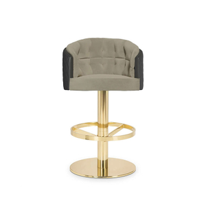Factory Direct Mirrored Stainless Steel Base Swivel Bar Stool for Bars, KTV, Hotels, Villas, And Kitchens