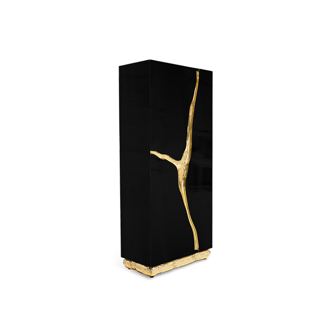 Factory Customizable Y-Shaped Gold-Plated Stainless Steel Luxury Wine Cabinet, Multi-Functional Display and Storage Rack for Wine and Accessories