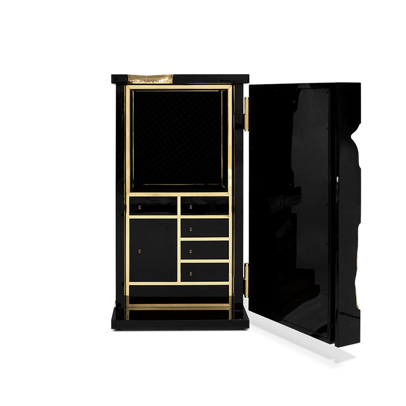 European Classic Creative Helm Wine Cabinet, Temperature-Controlled Freestanding Multi-Functional Wine Storage And Display Cabinet for Living Room