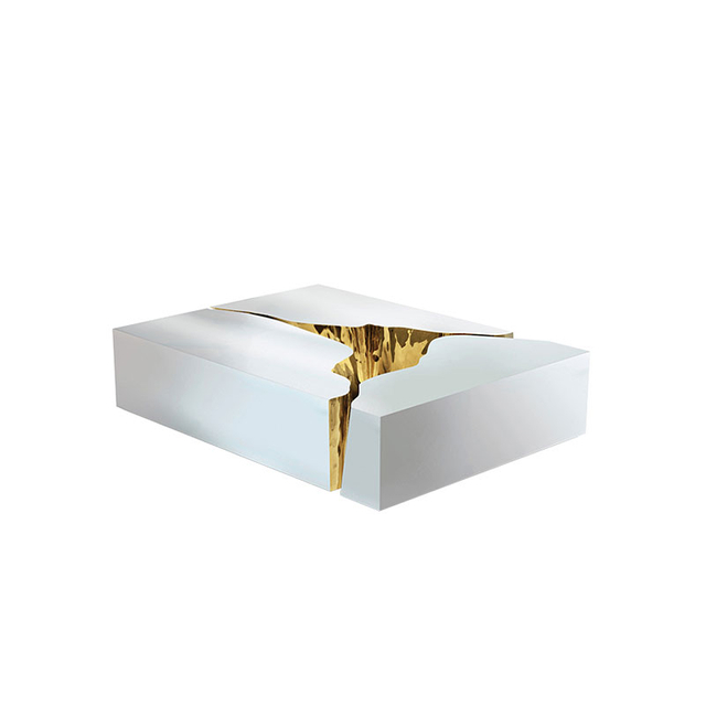 Factory Direct Gold-Plated Stainless Steel 3-Piece Square Coffee Table Set, Living Room Sofa Side Tables And Low Tea Tables
