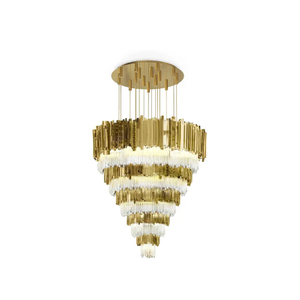 Stunning Gold And Crystal Chandelier with Tiered Design for Luxurious Home Lighting