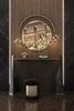 American Luxury Entryway Console Table, Minimalist Decorative Display Cabinet for Living Room, Garden, and Hotel Lobby