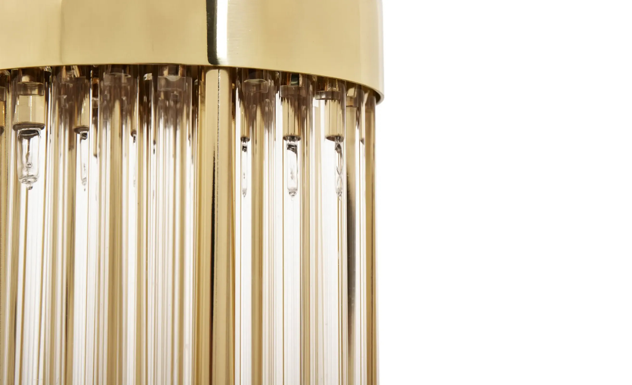Modern Pendant Lamp in Crystal Glass And Gold-Plated Brass Inspired by Lighthouse Architecture