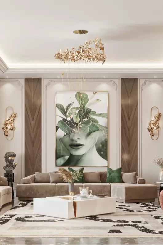 Artistic Floral-Inspired Chandelier with Elegant Cascading Design for Unique Home Lighting