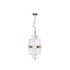 Elegant Pendant Light Inspired by Iconic Architecture with Gold-Plated Brass And Crystal Glass