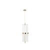 Elegant Small Pendant Lamp Inspired by Iconic Architecture with Crystal Glass And Gold-Plated Brass
