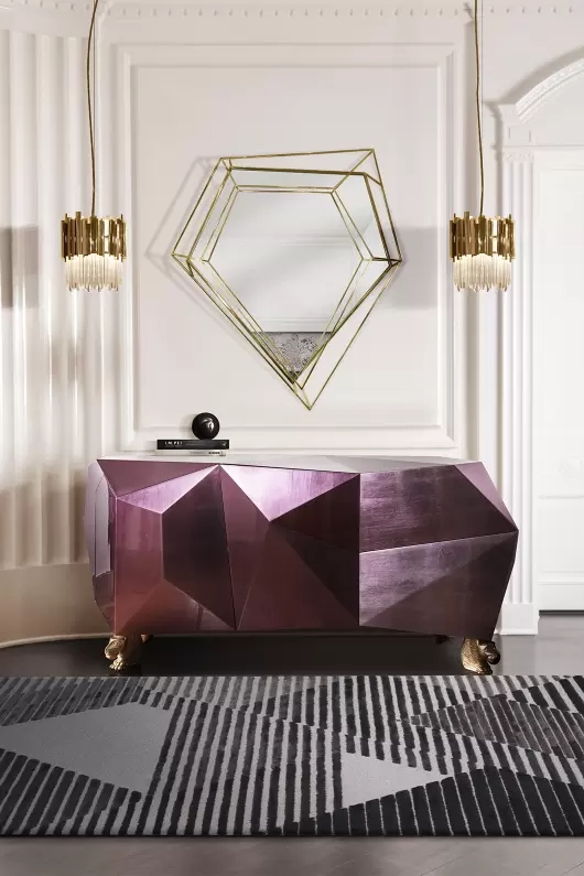 Sleek Small Pendant Lamp in Gold-Plated Brass And Crystal Glass for Modern Luxury Interiors