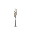 Modern Abstract Floor Lamp with Gold Accents And Clear Glass Tubes for Contemporary Home Decor