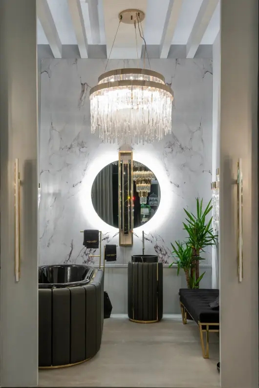 Stunning Double-Tier Gold And Crystal Pendant Light with Elegant Dripping Design, Perfect for Modern Dining And Living Room Spaces, Enhancing Sophistication And Style