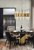 Luxurious Gold And Clear Glass Pendant Light with Modern Layered Design, Perfect for Enhancing Style in Dining Rooms And Contemporary Spaces