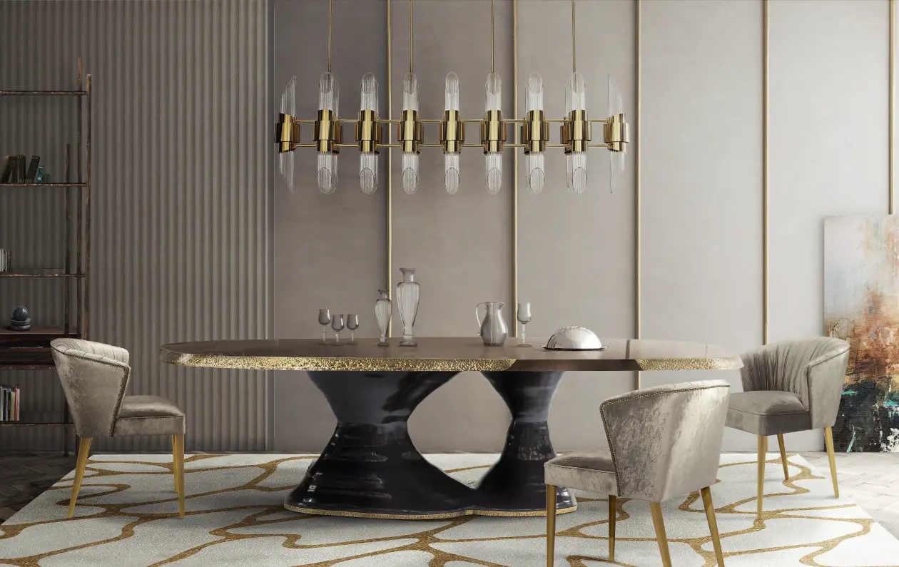 Sleek Gold And Glass Linear Pendant Light with Modern Geometric Design, Perfect for Adding A Touch of Elegance To Dining Rooms And Contemporary Interiors