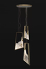 Contemporary Gold And Glass Pendant Light with Artistic Geometric Design, Ideal for Adding A Modern Touch To Dining Areas And Living Spaces