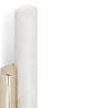 Sleek Gold And Alabaster Dual-Bar Vertical Wall Sconce for Contemporary Elegance in Living Spaces