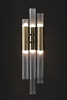 Luxury Triple Glass Cylinder Brass Wall Sconce – Modern Vertical Design Wall Light for Living Rooms And Hallways
