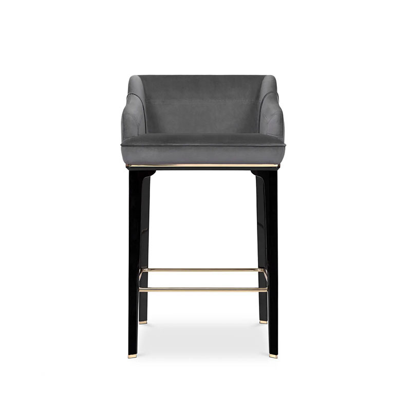 2024 New Fabric High-Stool Bar Chair for KTV, Bars, Villas, Kitchens, Tea Shops, And Cafes