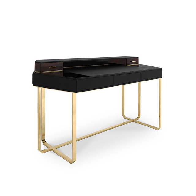 Factory Direct Modern Luxury Solid Wood Vanity Table with Drawers, Dustproof Makeup Organizer, And Multi-Functional Desk